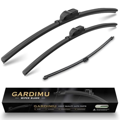 GARDIMU Replacement for Porsche Cayenne 2011-2018 Front and Rear Windshield Wiper Blades-Original Design Style All-seasons Car Window Wipers 2011 2012 2013 2014 2015 2016 2017 2018 - Image 1