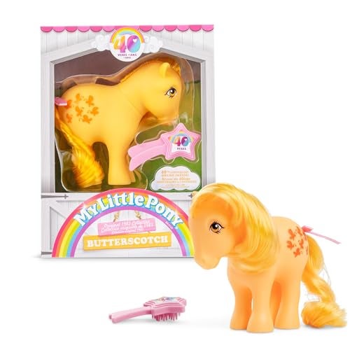 Basic Fun My Little Pony, 40th Anniversary 4-Inch Blue Belle, Original 1983 Collection, Long, Brushable Mane and Tail, Action Figure, Great for Kids, Toddlers, Girls, Ages 4+ - Image 1