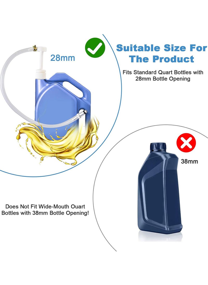Beauenty Lower Unit Gear Oil Pump for Standard Quart Bottles, Premium Transmission Fluid Pump, 3/8 Inch Swivel Adapters, 8mm 10mm Adapters, Fit Most Marine Boat Outboard Motors (NOT for Volvo Penta)  - Image 3