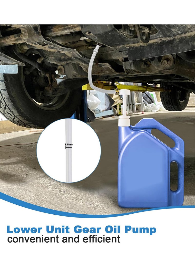 Beauenty Lower Unit Gear Oil Pump for Standard Quart Bottles, Premium Transmission Fluid Pump, 3/8 Inch Swivel Adapters, 8mm 10mm Adapters, Fit Most Marine Boat Outboard Motors (NOT for Volvo Penta)  - Image 2
