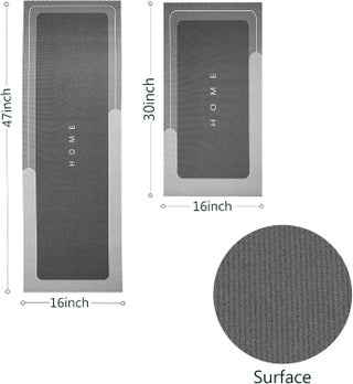 Kitchen mats for floor 2PCS Anti fatigue mats for kitchen floor Kitchen rugs ... - view 2