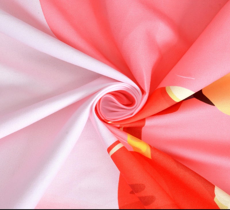 Blenzza Deco™ Glace Cotton 250TC Digital Printed Valentine’s, Anniversary Birthday Day Gifts for Couple Flat Double Bed Sheet with 2 Pillow Cover (You & Me Scootor) (90x100) - Image 4