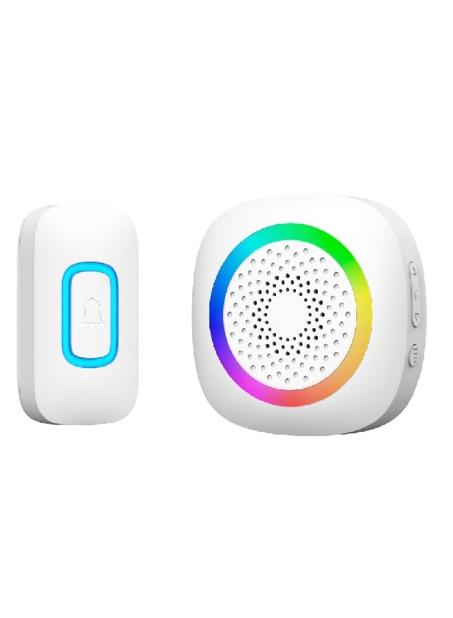 StarTech Battery Powered Wireless Door Chime with Shining LED Display White 5.5 x 9.2 x 9.2 cm RL-3995 - Image 1