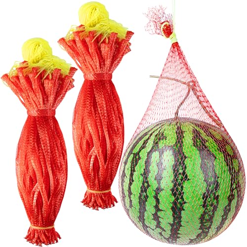 Iceyyyy 100 Pack Watermelon Nets,Hanging Watermelon Nets Bags Mesh,Reusable Melon Hammocks Cradles for Honeydew Melon,Cucumbers,Garden Growing - Image 1