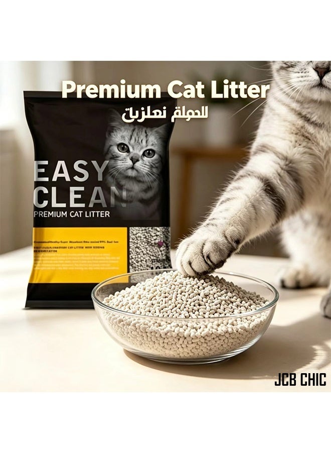 Premium Clumping Cat Litter, Flushable Clumping Cat Litter Pellets, Pure Natural Pretty Dust-Free Kitty Litter, Low Tracking, Odor Free, Ultra Absorbent Cat Litter 10L - Image 1