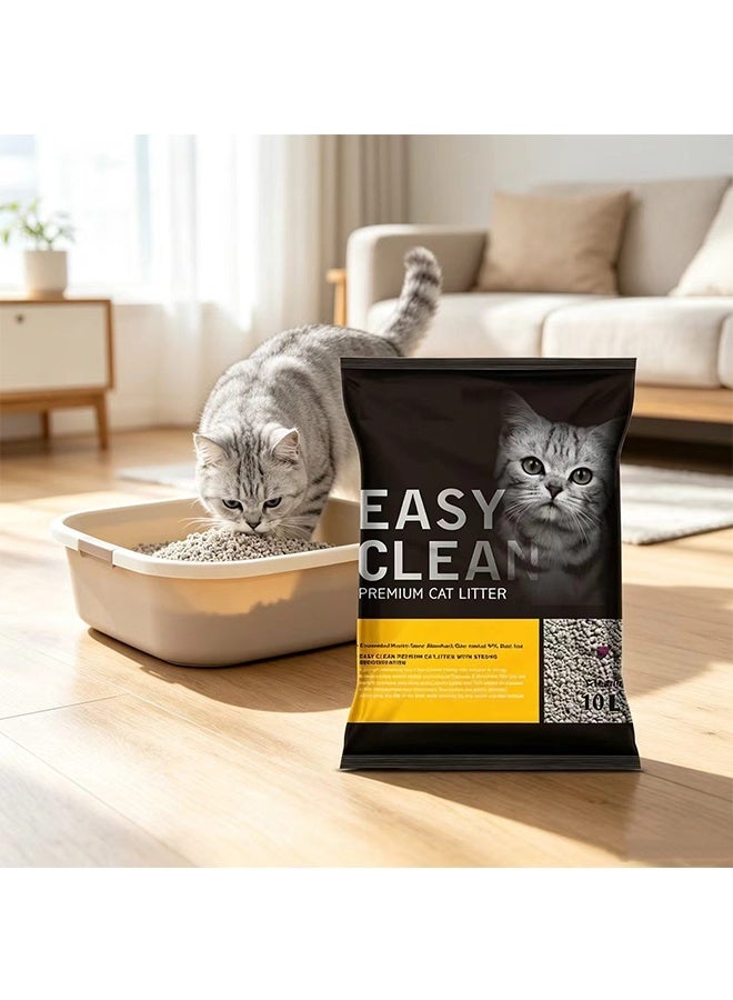 Premium Clumping Cat Litter, Flushable Clumping Cat Litter Pellets, Pure Natural Pretty Dust-Free Kitty Litter, Low Tracking, Odor Free, Ultra Absorbent Cat Litter 10L - Image 2