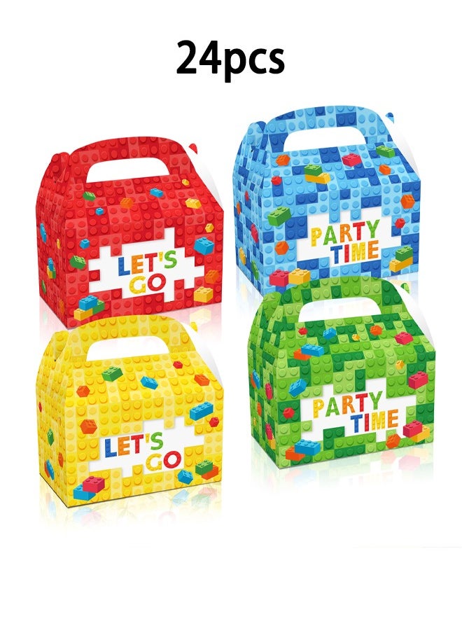 Zeemey 24 Pieces Party Favor Bags,Shopping Bag,Party Bags For Kids, supplies Snack candy Gift Bag Food Bags,Double-Sided Bags For Birthday Wedding Celebrations Party Favors 16*10*10  - Image 1