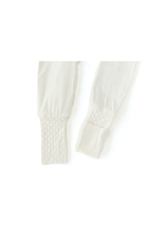 Anvi Baby - Organic Zipper Romper- Daisy White 95% Bamboo 5% Spandex 0-3 months - Image 1