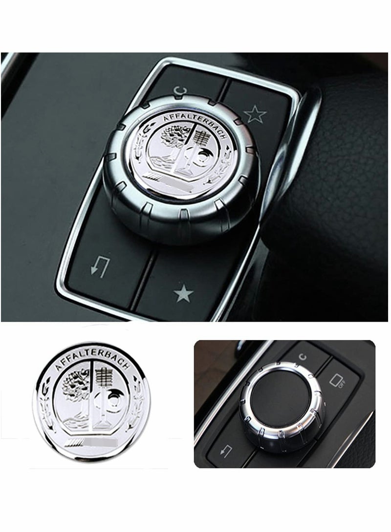 غطاء ملصقات أزرار التحكم في الوسائط المتعددة لمركز التحكم المعدني المعدل لمرسيدس بنز A B E GLK GLA CLA GLE ML GL (زر 29 مم، فضي) - Image 3
