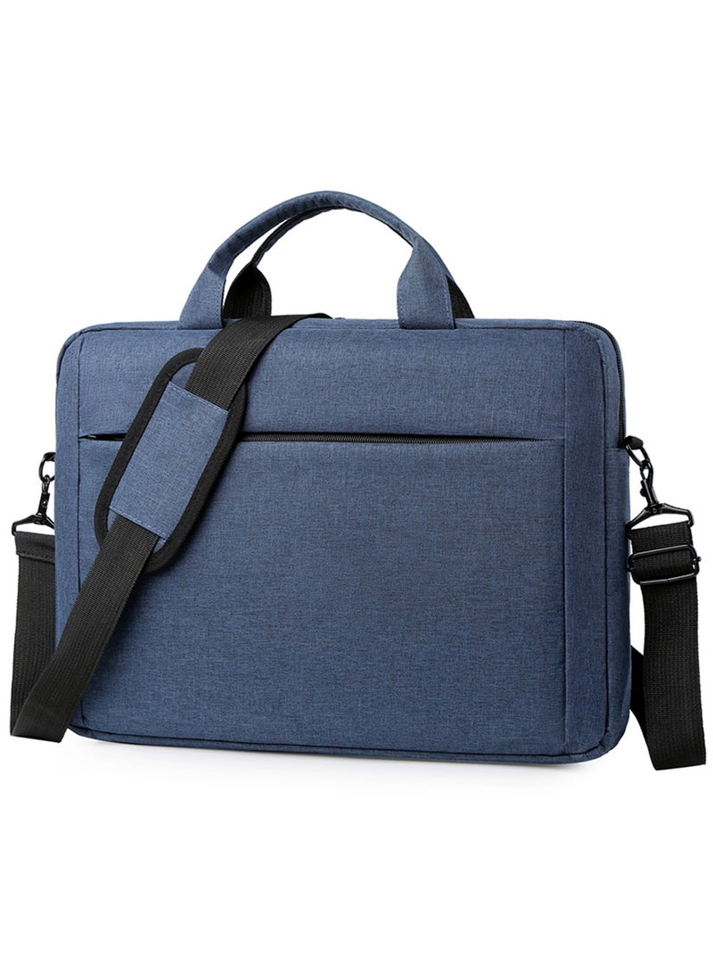 Qiccijoo Laptop Bag Computer Cases 15.6 Inch Briefcase for Men Women Laptop Case Shoulder Bag with Strap Computer Bag Messenger Bag for Travel/Business(Blue) - Image 1