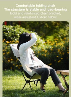Sharpdo Camping Chair Portable Folding Chairs with Storage Bag High Back Oxford Cloth Portable Collapsible Chairs for Outdoor Camp Picnic Hiking Beach Lawn Travel  - Image 4