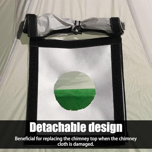 MiOYOOW Tent Stove Jack, Heat-Resistant Stoves Jack Kit Removable Tent Chimney Anti-scald Ring with Waterproof Cover for Camping Tents - Image 5