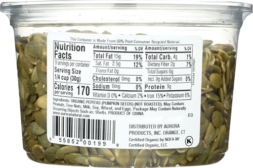 Aurora Products منتجات أورورا، بذور اليقطين العضوية الخام، 10 أونصة - Image 2