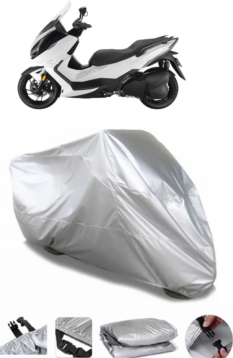 Zontes 350 E Grey Waterproof Motorcycle Canvas Premium