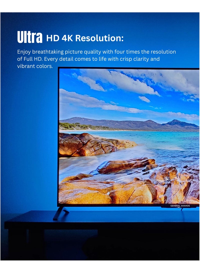 AVANOS 55-inch Android Smart LED TV, UHD, Netflix, YouTube,Prime, HDMI, USB - Image 3