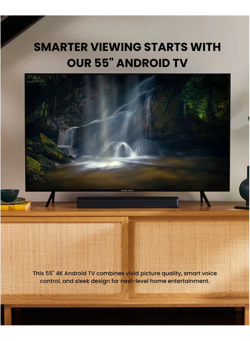 AVANOS 55-inch Android Smart LED TV, UHD, Netflix, YouTube,Prime, HDMI, USB - Image 1