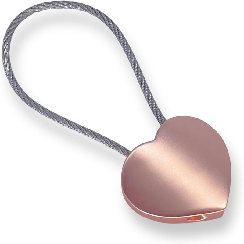 Llavero con dije de corazón con alambre de acero inoxidable, elegante llavero para mujeres y hombres, idea de regalo - Image 2