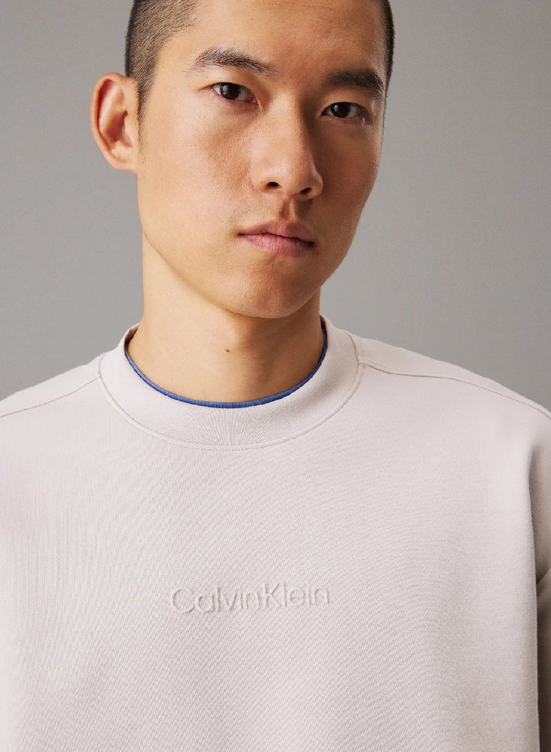 كالفن كلاين سويت شيرت من قماش تقني متشابك بقصة مريحة - Image 3