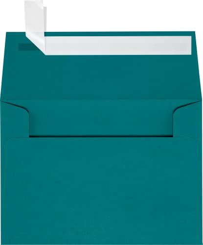 Envelopes Store LUXPaper 4Bar A1 Invitation Envelopes | Peel & Press | 3 5/8" x 5 1/8" | Teal | 80lb. Text | 50 Qty - Image 1