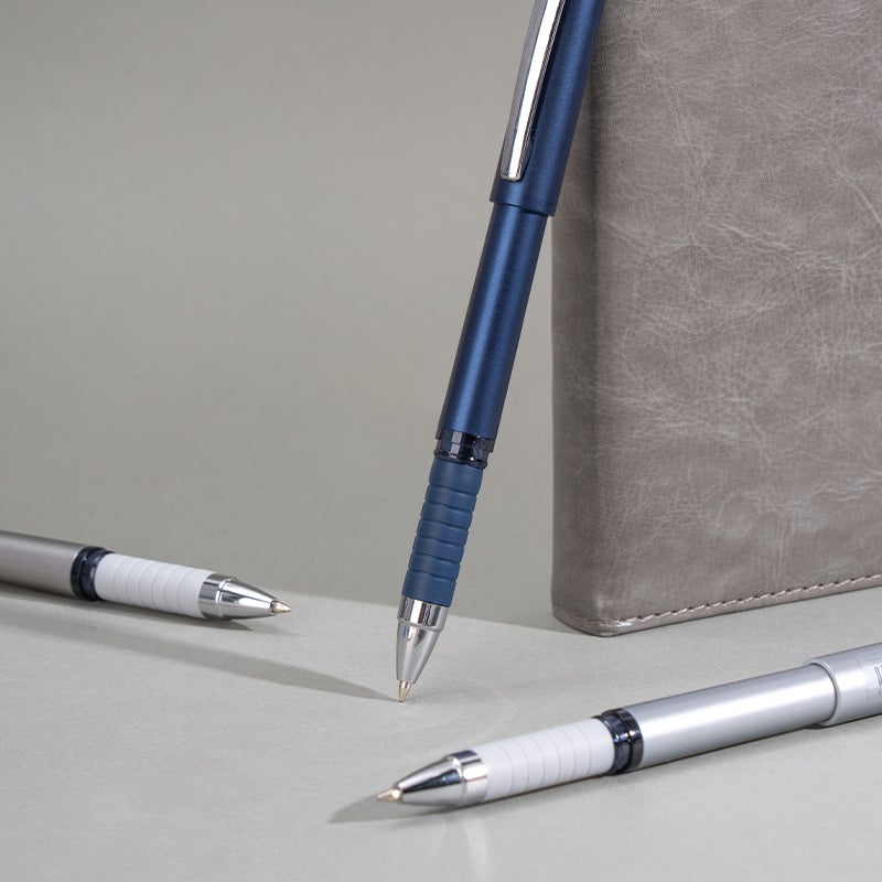 Deli EQ126-BL Xtream Ball Point Pen Set, 0.7mm Fine Tip, Blue Ink, 12 Pieces - Image 5