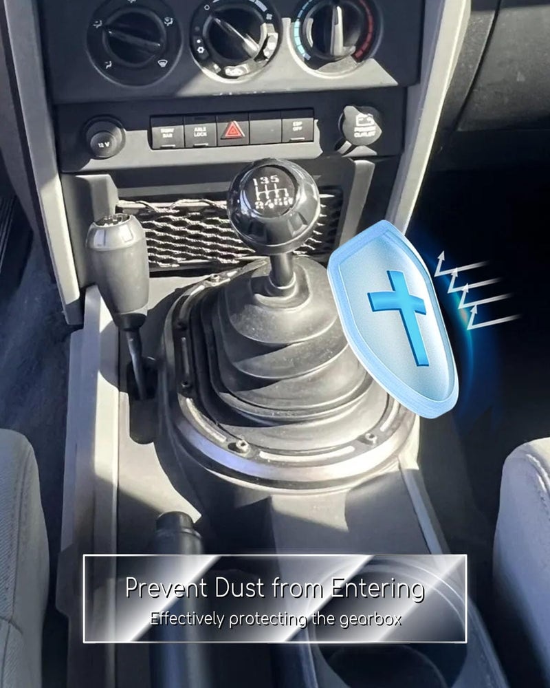 ULZOZN Manual Transmission Gear Shifter Boot Cover Fit For Jeep Wrangler 3.8L 2007 2008 2009 2010 Replace 52060069AC