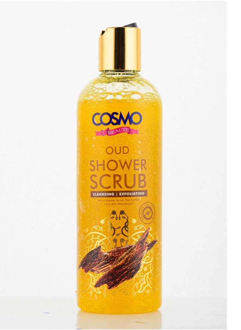 COSMO Cosmo Beaute Oud Shower Scrub 480ml for Men and Women 