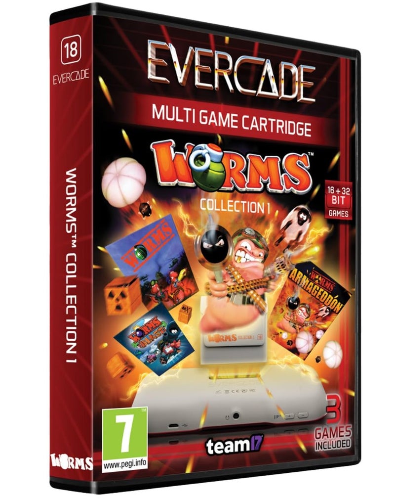 Evercade Blaze Evercade Worms Cartridge 1 512 Mb - Image 1