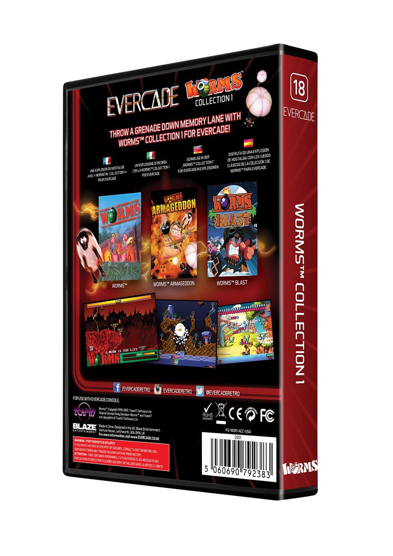 Evercade Blaze Evercade Worms Cartridge 1 512 Mb - Image 2