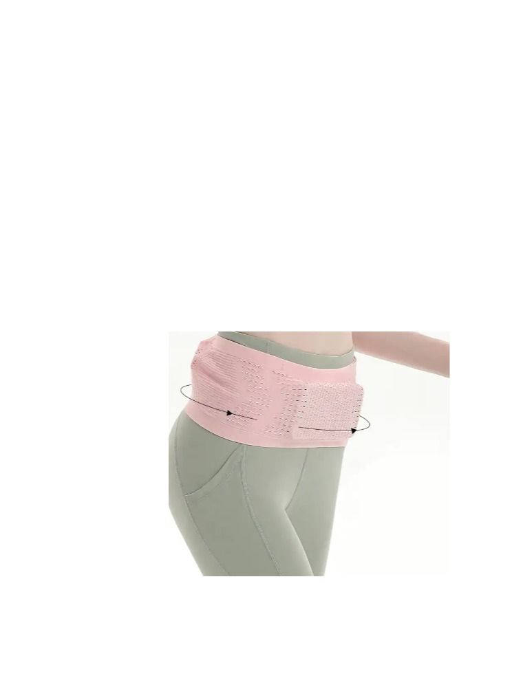 REXCHI New Pink Girl Sports Pocket Outdoor Running Mountaineering Large Capacity Multi-Functional High Elastic Non-Slip Pocket - Image 2