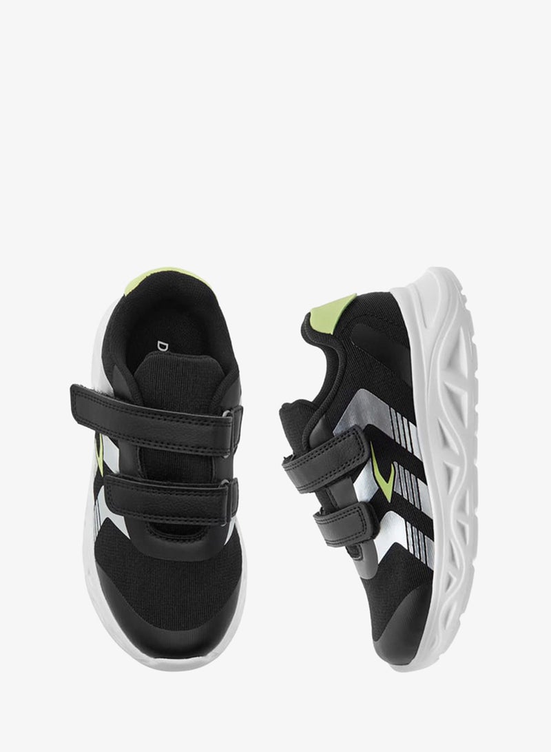 Dash Boys Printed Sports Shoes with Hook and Loop Closure - Image 3