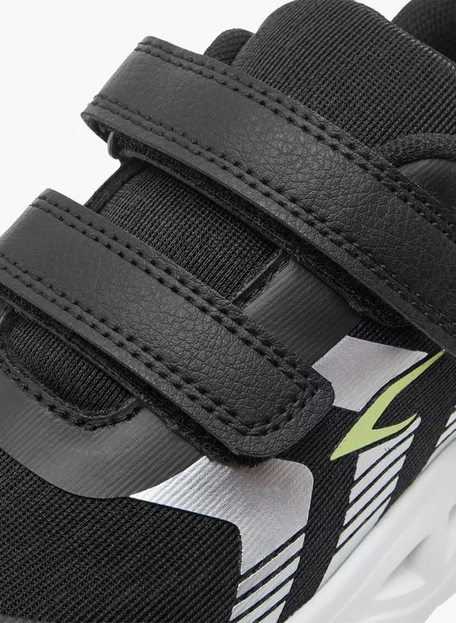 Dash Boys Printed Sports Shoes with Hook and Loop Closure