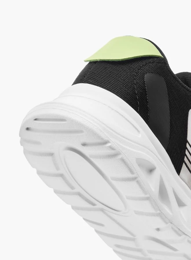 Dash Boys Printed Sports Shoes with Hook and Loop Closure
