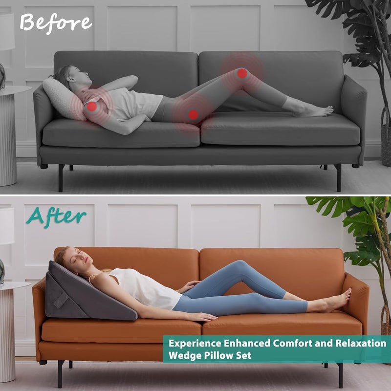 Bedluxe Adjustable Wedge Pillow Set - Image 3