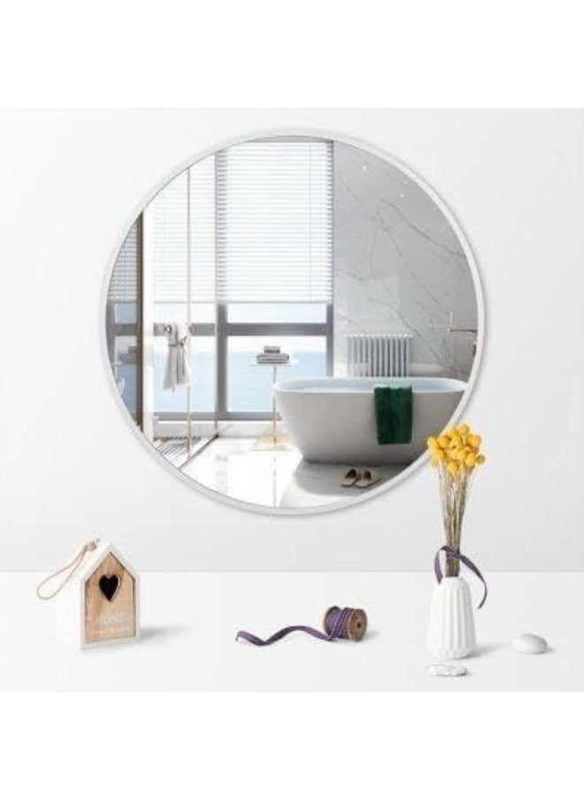 Generic White Metal Frame Wall Mirrors 70X70X3Cm  White  - Image 1