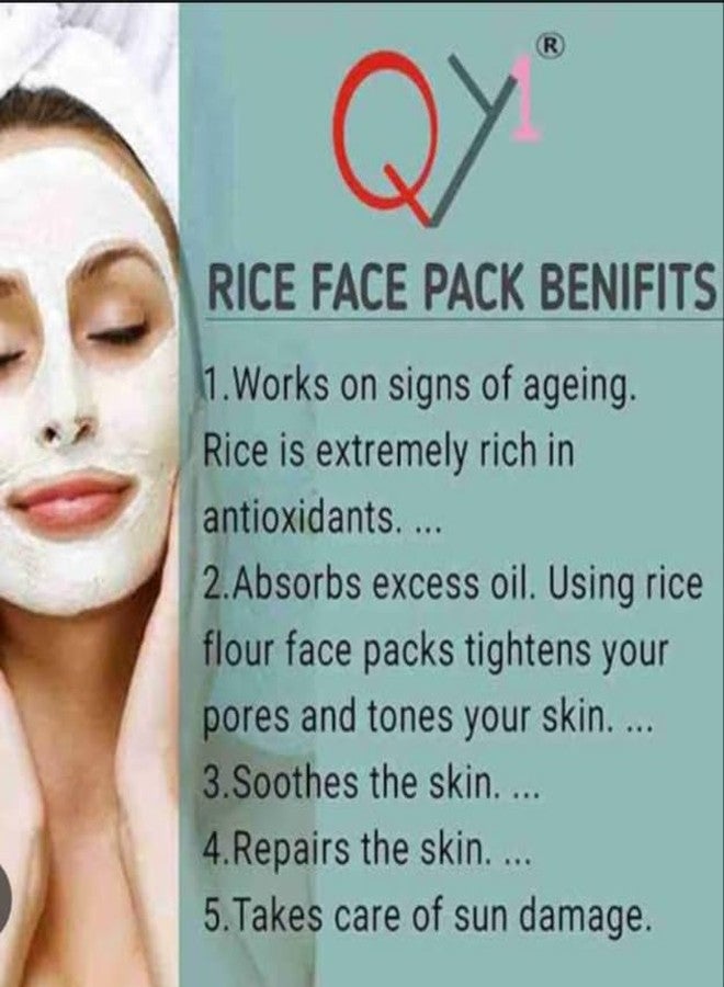 Pureindia | Handmade Rice Face Pack Powder | Men & Women, Rice Face Pack| 100gm - Image 4