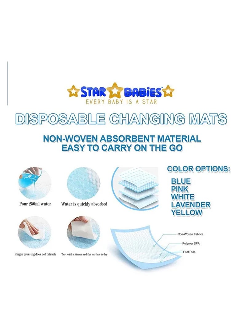 A TO Z A to Z - Disposable Changing Mat size (45cm x 60cm) Large- Premium Quality for Baby Soft Ultra Absorbent Waterproof - Pack of 135 - White - Image 3