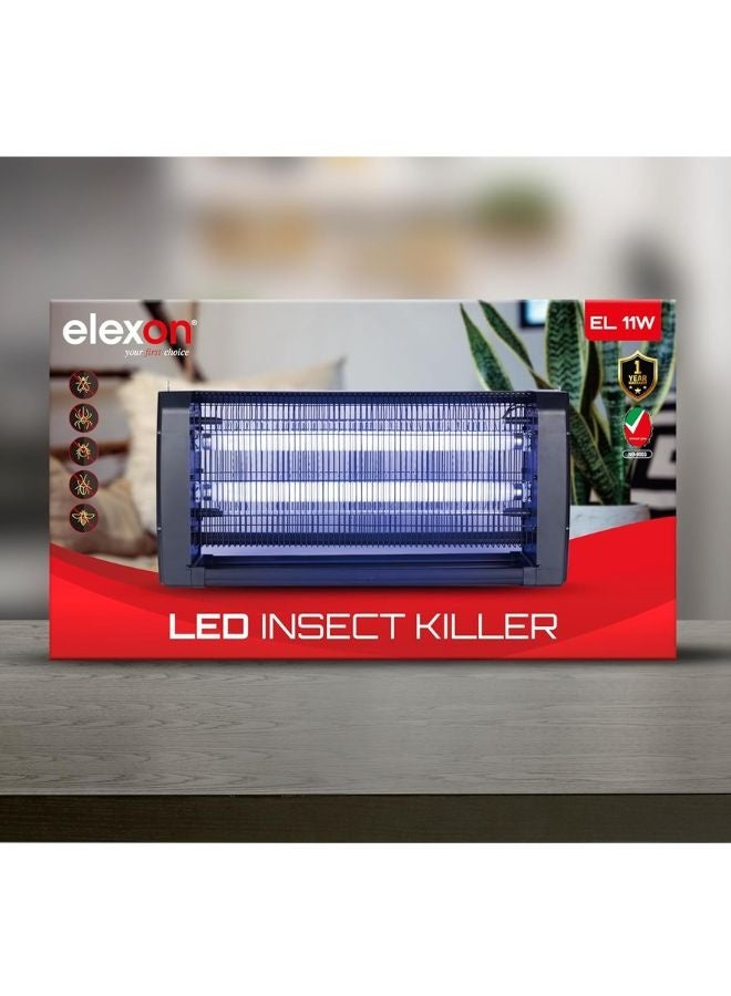 إليكسون مصباح قاتل الحشرات الطائرة، جهاز كهربائي أصلي 100% للاستخدام الداخلي والخارجي، مصيدة بعوض عالية الطاقة بالأشعة فوق البنفسجية بقوة 11 وات، مكافحة حشرات فعالة للمنزل، والفناء، والحديقة الخلفية، والتخييم - Image 3