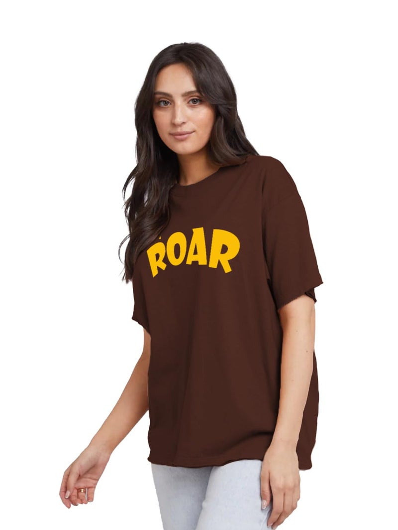 LEOTUDE Womens Oversized Round Neck Half Sleeve T-Shirts (SP-7VRUVTXIYVLK5HCZ_Multicolor10_M) - Image 2
