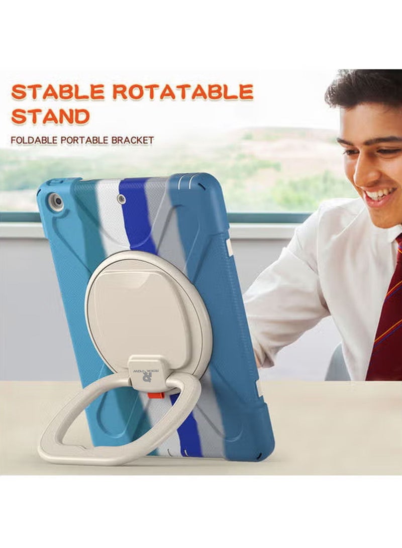 روك بو آي باد 9 / 2020 آي باد 8 / 2019 الجيل السابع من غطاء حماية آي باد ، قوي ودائم الثقيلة المضادة للصدمات قوس الدورية غطاء الحماية ، تنطبق على 10.2 بوصة آي باد 9 / 8 / 7 الجيل - Image 4