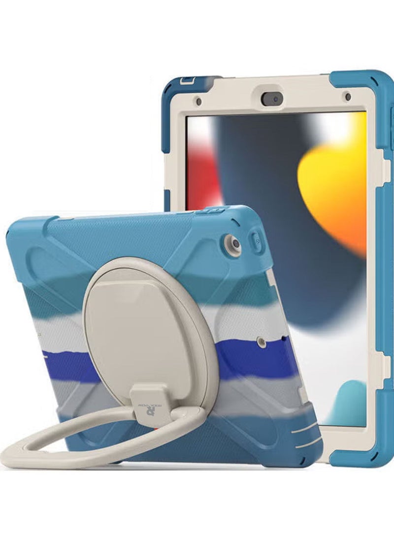 روك بو آي باد 9 / 2020 آي باد 8 / 2019 الجيل السابع من غطاء حماية آي باد ، قوي ودائم الثقيلة المضادة للصدمات قوس الدورية غطاء الحماية ، تنطبق على 10.2 بوصة آي باد 9 / 8 / 7 الجيل - Image 2