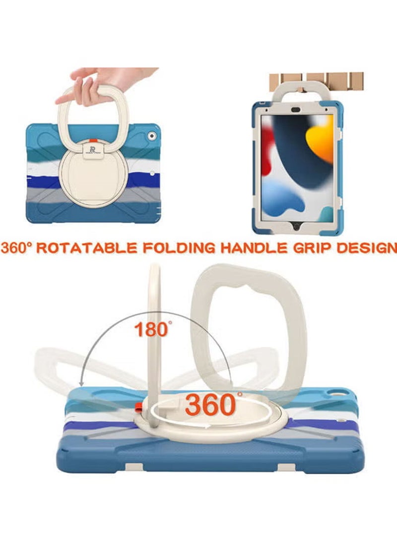 روك بو آي باد 9 / 2020 آي باد 8 / 2019 الجيل السابع من غطاء حماية آي باد ، قوي ودائم الثقيلة المضادة للصدمات قوس الدورية غطاء الحماية ، تنطبق على 10.2 بوصة آي باد 9 / 8 / 7 الجيل - Image 3