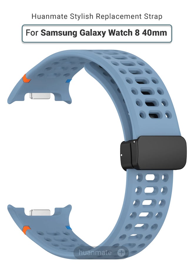 huanmate Samsung Galaxy Watch 8 40mm Soft Silicone Replacement Strap - High Quality, Lightweight, Stylish & Durable - Easy Installation - Replacement Strap for Samsung Galaxy Watch 8 40mm - Image 1