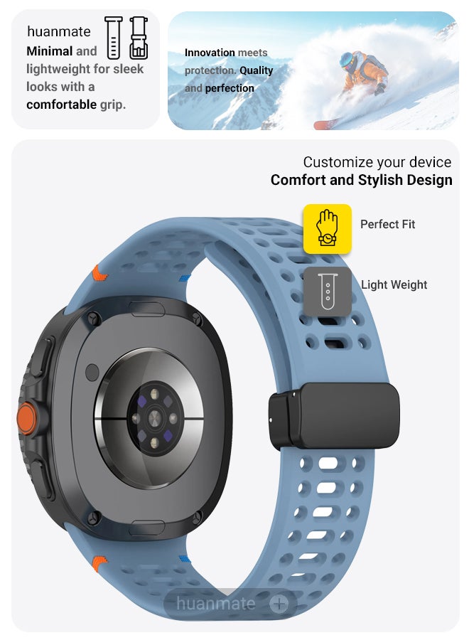 huanmate Samsung Galaxy Watch 8 40mm Soft Silicone Replacement Strap - High Quality, Lightweight, Stylish & Durable - Easy Installation - Replacement Strap for Samsung Galaxy Watch 8 40mm - Image 3