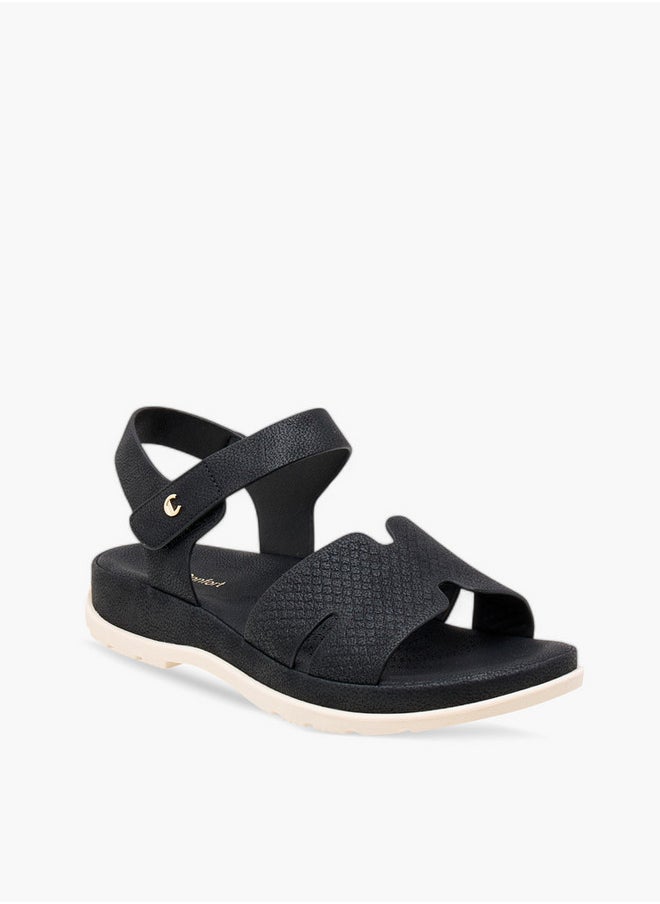 Le Confort Textured Comfort Sandals with Hook and Loop Closure  - Image 2