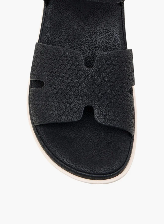 Le Confort Textured Comfort Sandals with Hook and Loop Closure