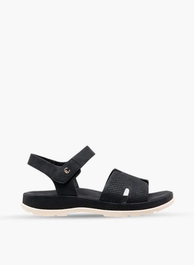 Le Confort Textured Comfort Sandals with Hook and Loop Closure