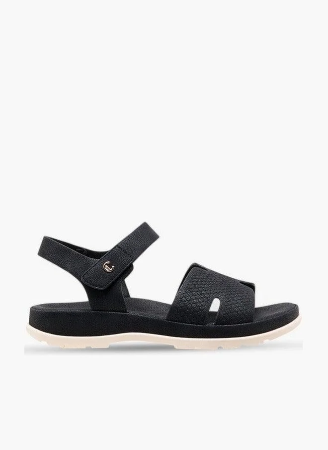 Le Confort Textured Comfort Sandals with Hook and Loop Closure