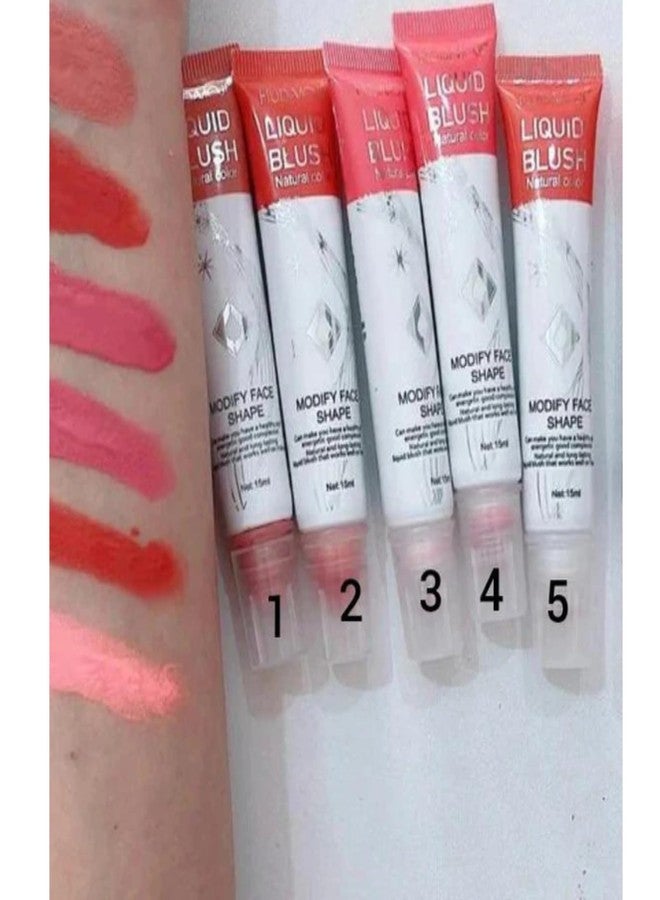 COSLUXE Liquid Blush Natural 6 Colors Set, Liquid Blush Makeup for Cheeks Matte Finish 15ml - Image 3