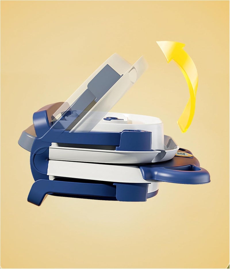 Turtees Foldable Baby Bath Tub with Built-In Thermometer, Blue, for Newborn to 18 Months - Image 4