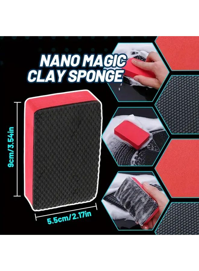 2 Pack Nano Magic Clay Sponges 3 Layer Scratch Free Oxidation Remover For Car Detailing - Image 3
